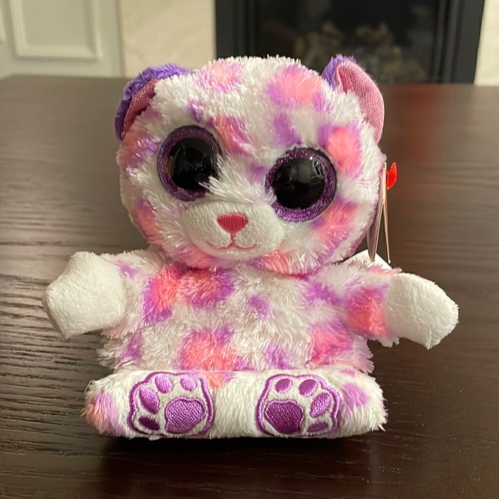 2016 Ty Peak-a-Boos Savannah the Pink and Purple Kitty Cat NWT 6” tall EUC